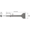 Ajax 1/2 11" Flat Chisel, 1-1/2" Blade 910-11-1-1/2