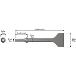 Ajax 1/2 11" Flat Chisel, 1-1/2" Blade 910-11-1-1/2