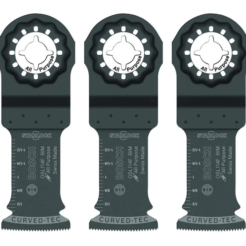 Bosch 1-1/4" Starlock Oscillaating Multi-Tool Bi-Metal Xtra-Clean Plunge Cut Blades (3 Pack) OSL114F-3
