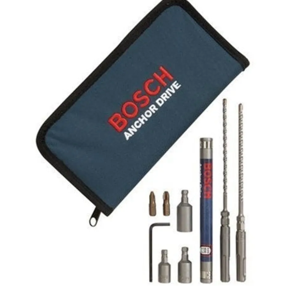 Bosch SDS-Plus 9 Piece Concrete Anchor Installation Kit HC2309