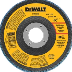 DeWalt 4-1/2" X 7/8" Flap Disc Zirconia T29 80 Grit DWA8208