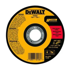 DeWalt 4-1/2" x .045" x 7/8" Cut-Off Wheel Metal Cutting General Purpose DW8062