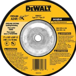 DeWalt 7" x 1/8" x 5/8"-11 Grinding & Cutting Wheel Pipeline DW8437