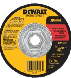 DeWalt 4-1/2" X 1/4" X 5/8"-11 Grinding Wheel General Purpose Metal DW4523