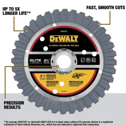 DeWalt Power Tools ELITE SERIES 4-1/2" ALL-PURPOSE DIAMOND BLADE DW47227