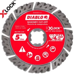 Diablo 5 in. Diamond Segmented Turbo Masonry Cut-Off with X-LOCK arbor DDX050SET101C