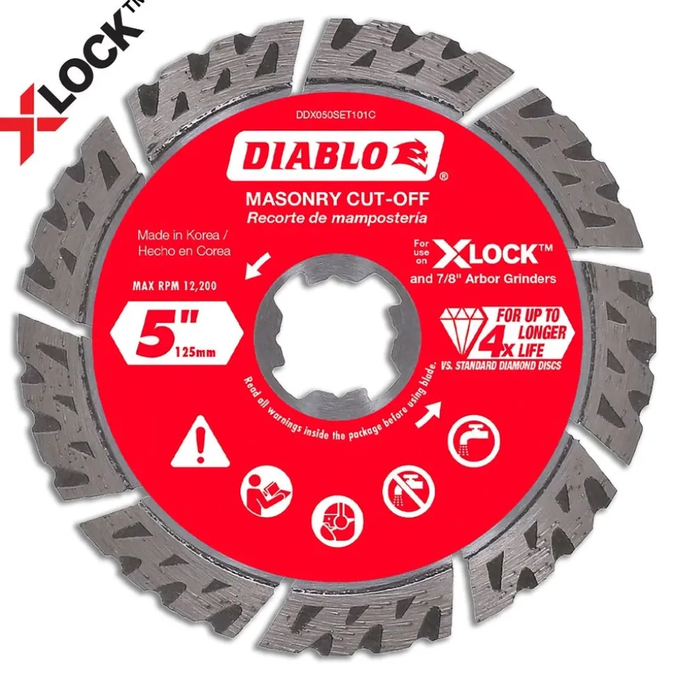 Diablo 5 in. Diamond Segmented Turbo Masonry Cut-Off with X-LOCK arbor DDX050SET101C