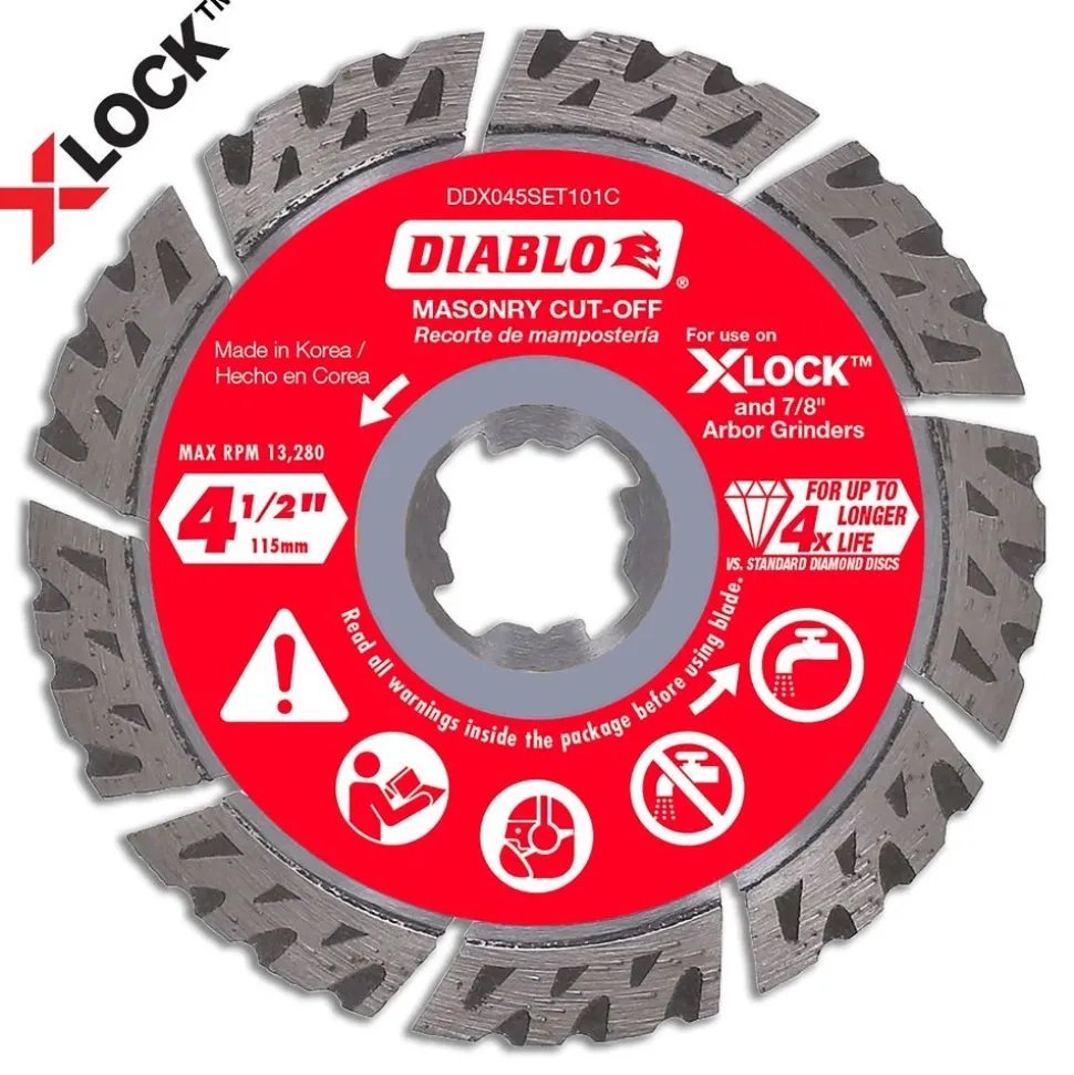 Diablo 4-1/2 in. Diamond Segmented Turbo Masonry Cut-Off with X-LOCK arbor DDX045SET101C