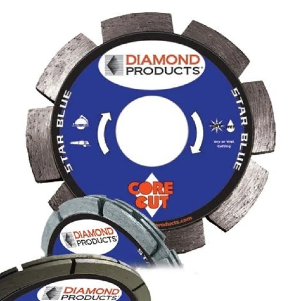 Diamond Products 5" x .250" x 7/8" Star Blue Tuck Pointing Sandwich Blade 07916
