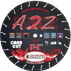 Diamond Products 14" X 1.25" A2Z Specialty Metal Cutting Blade - 1" Arbor 21571