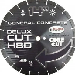 Diamond Products 16" x .125" Delux-Cut Wet/Dry High Speed Blade H8D Concrete 20926