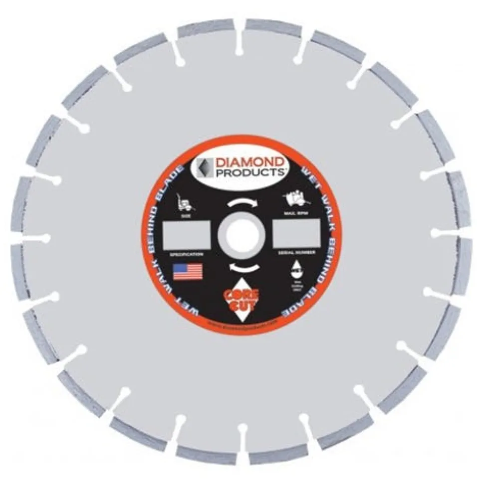 Diamond Products 30" x .187 x 1" Core Cut OPT Super PRO Cured Concrete Wet Blade OPTC4500X