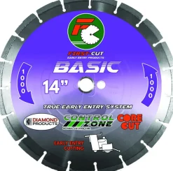 Diamond Products 14" X .125 X 1" EXPERT FIRST-CUT BLADE W/3 SLANT SEGS AND TRIANGLE KNOCKOUT 68394