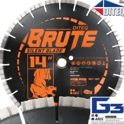 Diteq 14" X .125" C/S-32BR Arix Brute Silent Wet/Dry Saw Blade D11166