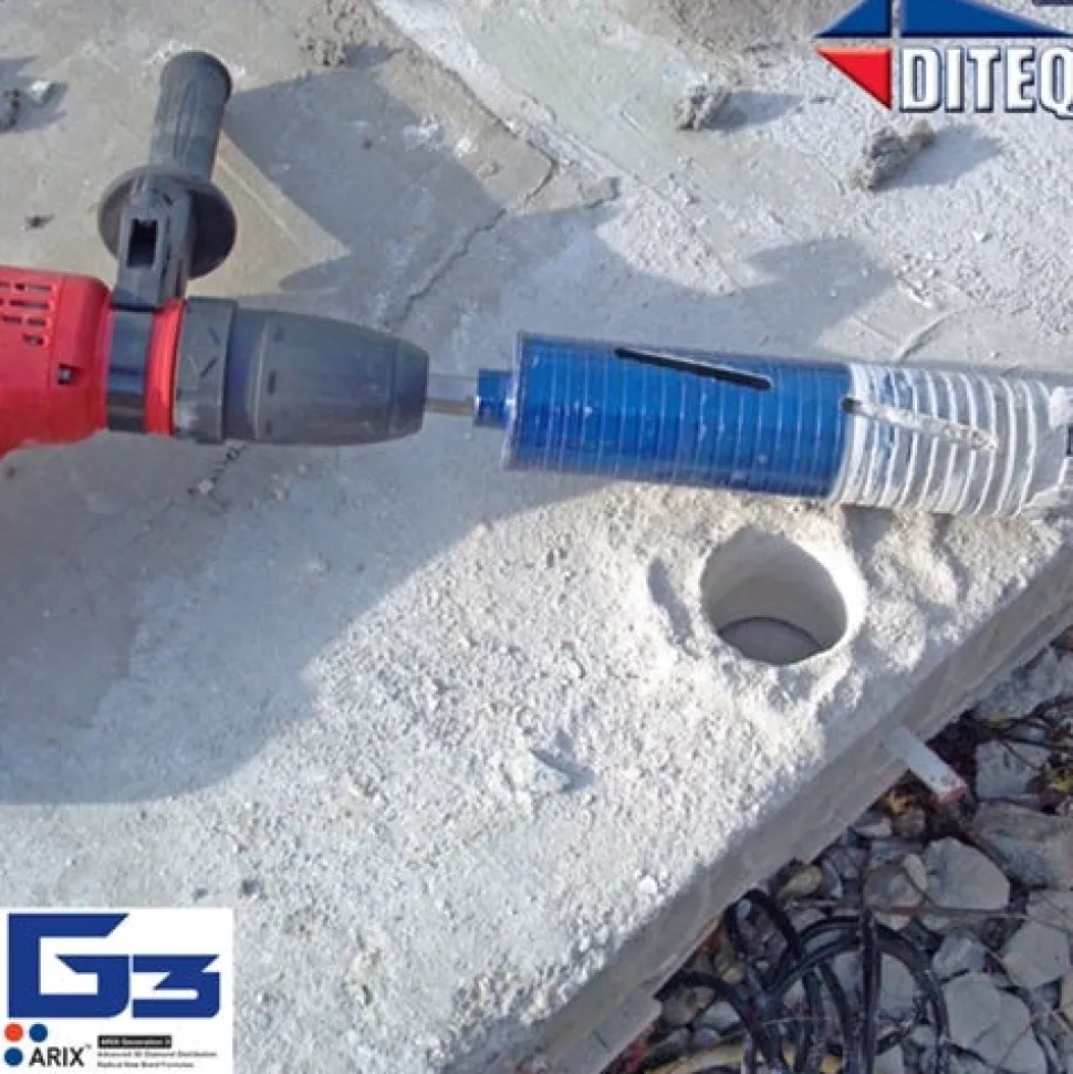 Diteq C-34AX DRY 2-1/4" Concrete Diamond Core Bit (arbor 5/8"-11) D31524