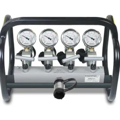 Enerpac Split Flow Hydraulic Manifold with Gauges and Frame, For Single-Acting Cylinders AMGC41