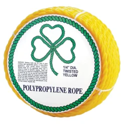 Erin Rope 3 Strand Twisted Yellow Polypropylene Rope TWPY240300