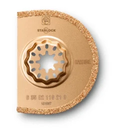 Fein StarLock Carbide Oscillating Saw Blade - Segmented for Removal of Defective Tile Grout and Making Cuts in Plaster - Fits Most Multitools 63502118210