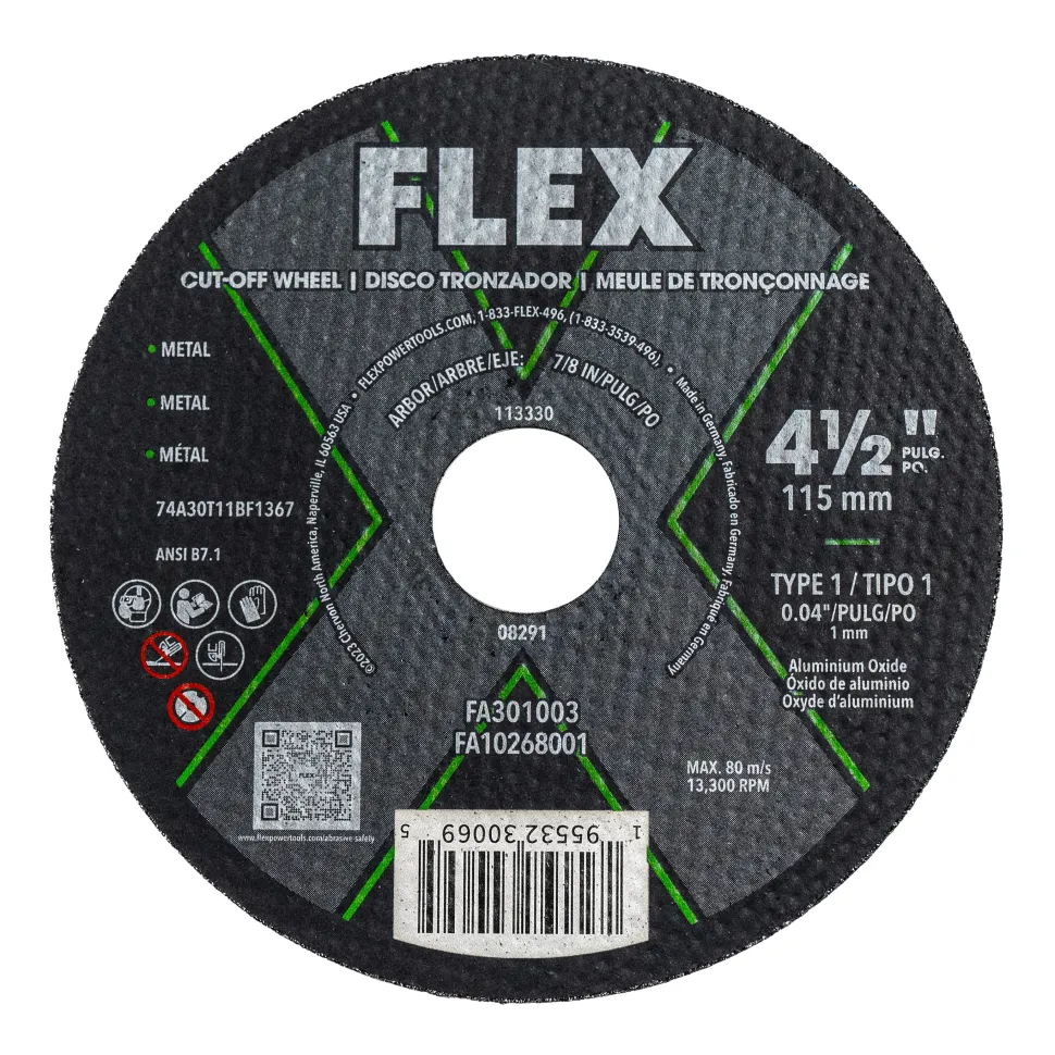 FLEX 4-1/2" Cut-Off Wheel Type 1 FA301003