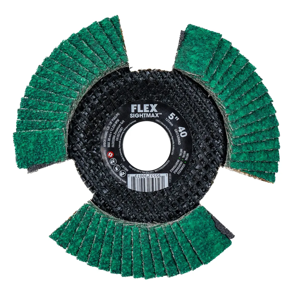 FLEX 5" Sightmax™ 40 Grit Flap Disc FA302006