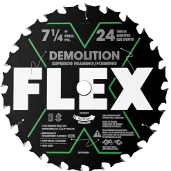 FLEX 7-1/4" 24T Demolition Superior Framing/Forming Circular Saw Blade FA201003-10B