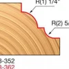 Freud 1-1/2" Classical Cove & Beading Router Bit (Quadra Cut) 38-352