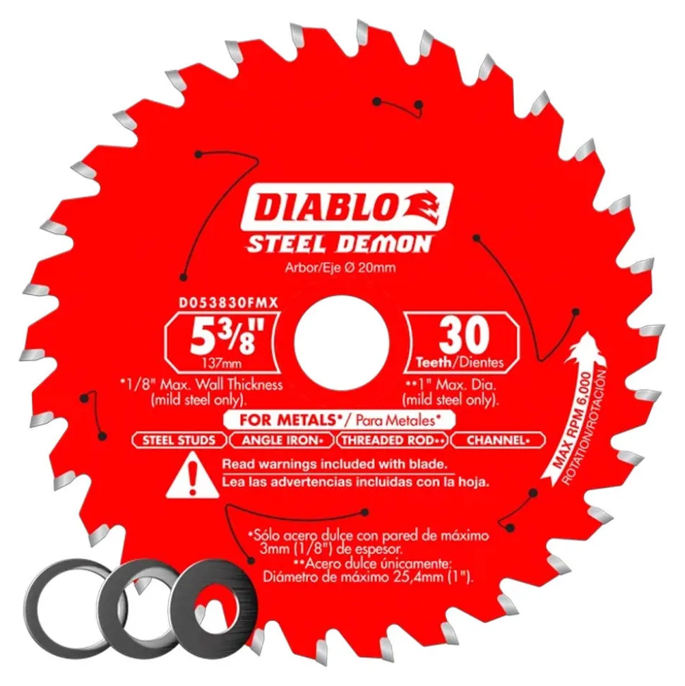 Freud Diablo 5‑3/8" 30 Tooth Steel Demon Metal Saw Blade D053830FMX
