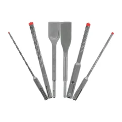 Freud Diablo 6 Piece SDS-PLUS Rebar Demon™ 4-Cutter Full Carbide Head Hammer Drill Bit & Chisel Set (6-Piece) DMAPL9930-S6