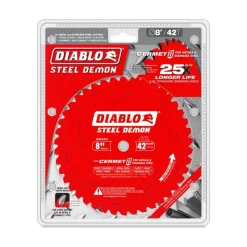 Freud Diablo 8" 42-Tooth Steel Demon Metals & Stainless Steel Cutting Circular Saw Blades Cermet II D0842CF