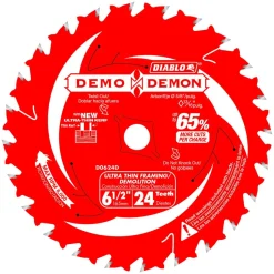Freud Diablo 6-1/2" 24-Tooth Ultra-Thin Framing/Demolition Saw Blade D0624DA