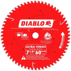 Freud Diablo 7-1/4" 60-Tooth Wood Ultra Finish Circular Saw Blade D0760A