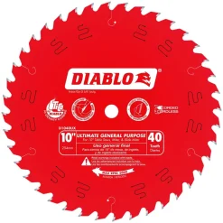 Freud Diablo 10" 40-Tooth Wood Ultimate General Purpose Circular Saw Blade D1040UX