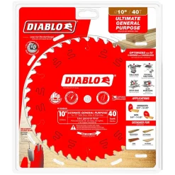 Freud Diablo 10" 40-Tooth Wood Ultimate General Purpose Circular Saw Blade D1040UX