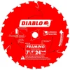 Freud Diablo 7-1/4" 24-Tooth Wood Framing Circular Saw Blade D0724A