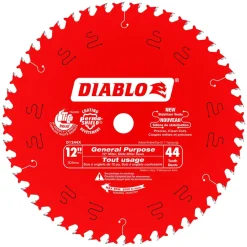 Freud Diablo 12" 44-Tooth Wood General Purpose Circular Saw Blade D1244X