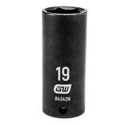 Gearwrench 3/8" Drive 6 Point Deep Impact Metric Socket 19mm 84342N