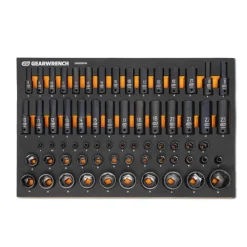 Gearwrench 66 Piece 1/4", 3/8", 1/2" Drive 6 Point Metric Impact Socket Set w/ Foam Storage Tray GWMSISKMM