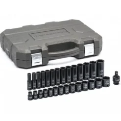 Gearwrench 29 Piece 3/8" Metric Standard & Deep Impact Socket Set 84925N