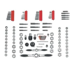 Gearwrench 114 Piece SAE/Metric Ratcheting Tap and Die Set 82812