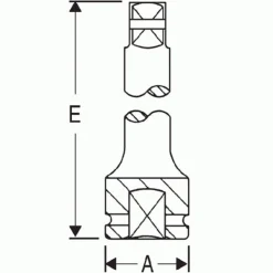 Grey Pneumatic 1" Drive 13" Length Pin Hole Extension 4013E