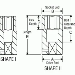 Grey Pneumatic 3/8" Drive 12mm 12-Point Deep Impact Socket (Metric) 1112MD