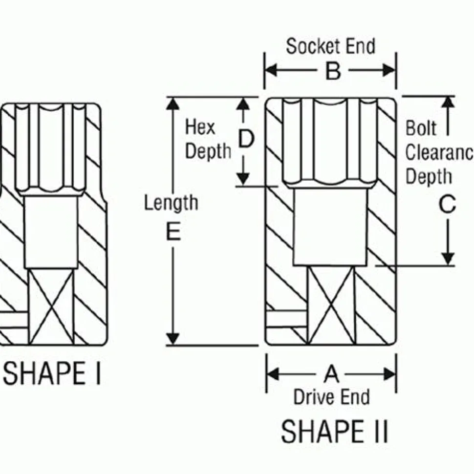 Grey Pneumatic 3/8" Drive 12mm 12-Point Deep Impact Socket (Metric) 1112MD