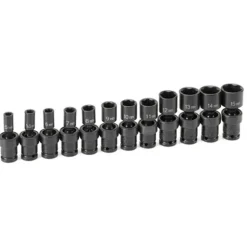 Grey Pneumatic 1/4" Drive Standard Length Universal Set (Metric) 9712UM