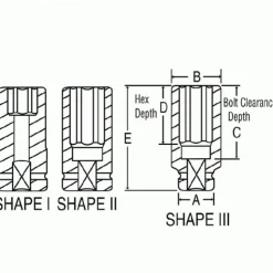 Grey Pneumatic 1" Drive x 2-3/8" Deep Length Impact 4076D