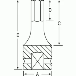 Grey Pneumatic 1/2" Drive x 1/2" 6" Length 29166F