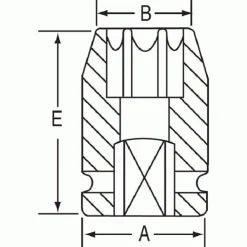 Grey Pneumatic 3/8" Drive x E8 Star Standard Impact Socket 1108ET