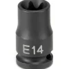 Grey Pneumatic 3/8" Drive x E14 Star Standard Impact Socket 1114ET