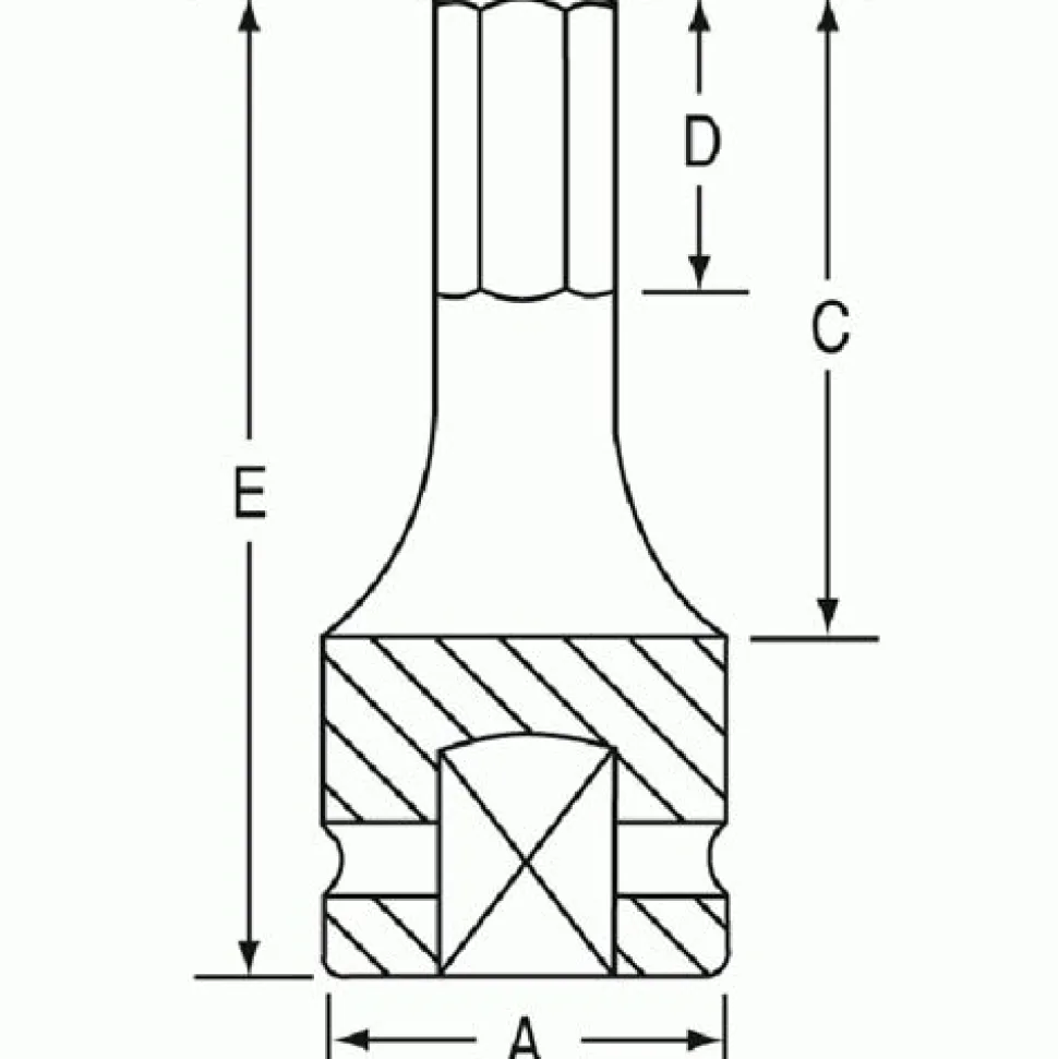 Grey Pneumatic 1/4" Drive x 6mm Hex Standard Length Impact Socket (Metric) 9906M