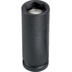 Grey Pneumatic 12 Piece 1/2" Drive 6-Point Deep Length Magnetic Impact Socket Set (Metric) 1512MDG