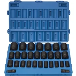 Grey Pneumatic 29 Piece 3/4" Drive SAE 6 Point Deep Impact Socket Set 8029D